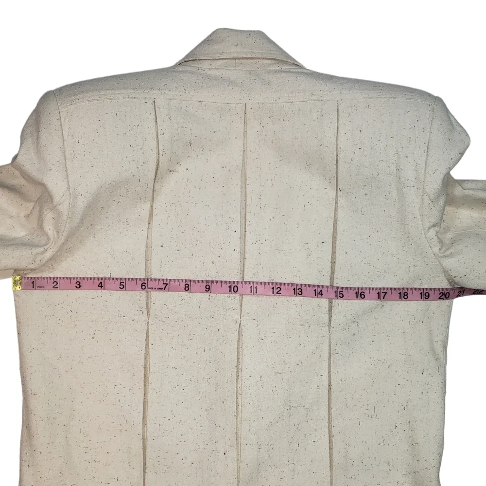 Naturelle George Georgiou Tan Beige 100% Silk Blazer Sz XS Western Style Jacket - Picture 15 of 16